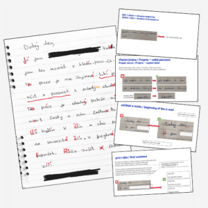 Personal feedback on writing, czech for foreigners.